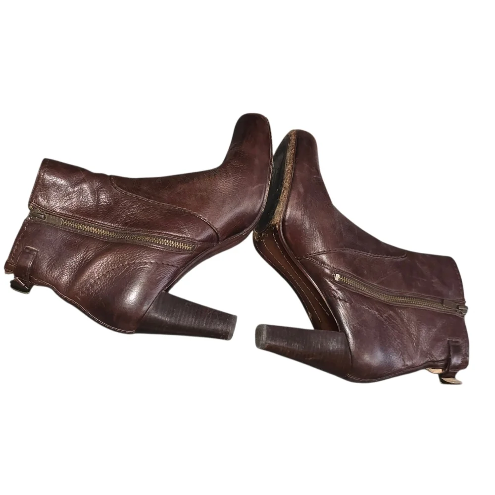 Frye Marissa Brown Leather High Heel 3.5
